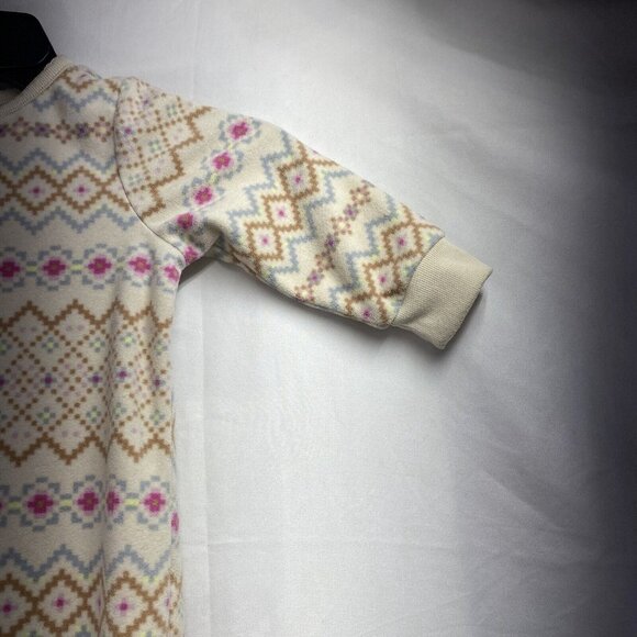 CARTER'S Long Sleeve Bodysuit Sleep And Play Girls12 Month Cream Full Zip/Snap - Picture 6 of 16